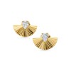 CARAT* Celine Pear Cut Cubic Zirconia Gold Vermeil Fan Earrings CE925Y-CELE