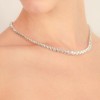 CARAT* Taryn Silver Cubic Zirconia Gradient Necklace CN925W-TARY