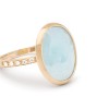 Marco Bicego Siviglia 18ct Yellow Gold Aquamarine and Diamond Ring AB610-B AQ01 Y 02