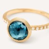 Marco Bicego Jaipur London Blue Topaz 18ct Yellow Gold Ring AB632 B TPL01 Y 02