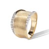Marco Bicego Lunaria Diamond Band 18ct Yellow Gold Ring AB550 B YW Q6 - Medium Width