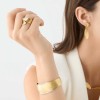 Marco Bicego Lunaria Twist 18ct Yellow Gold Ring With Diamonds ABB61 B YW Q6 - Larger Width