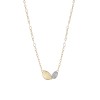 Marco Bicego Lunaria 18ct Yellow Gold 0.09ct Diamond Pave Leaf Necklace CB2591 B YW