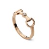 Gucci Horsebit Rose Gold & Diamond Ladies Ring YBC796168001