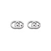 GG Running 18ct White Gold Stud Earrings YBD094074001