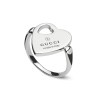 Gucci Trademark Silver Heart Ring YBC796357001
