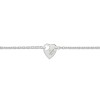 Gucci Trademark Silver Heart Bracelet YBA796301001 - Size M
