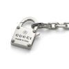 Gucci Trademark Sterling Silver Padlock Bracelet YBA796341001 - Size M