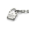 Gucci Trademark Sterling Silver Padlock Bracelet YBA796341001 - Size L