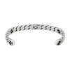 Gucci Interlocking Sterling Silver 6mm Bangle YBA661526002 - Size L