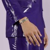 Gucci Signature Engraved Bee Plaque Bracelet Silver 20cm YBA728264001