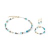 Coeur De Lion GeoCUBE® Yellow Plated Turquoise Beaded Necklace 2838/10-0616