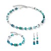 Coeur De Lion GeoCUBE® Iconic Teal Silver Bracelet 2838300624