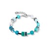 Coeur De Lion GeoCUBE® Iconic Teal Silver Bracelet 2838300624