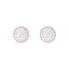 Coeur De Lion Rose Gold Tone Round Brilliant Crystal Stud Earrings 0218/21-1800
