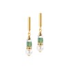 Coeur De Lion Precious Fusion Offset Gold-Green Earrings 4354210500
