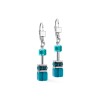 Coeur De Lion GeoCUBE® Iconic Teal Silver Earrings 2838200624