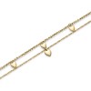 Olivia Burton Classic Mini Heart Gold Plated Double Chain Bracelet 24100460