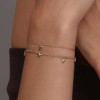 Olivia Burton Classic Mini Heart Gold Plated Double Chain Bracelet 24100460