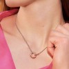 Olivia Burton Classic Entwine Silver & Rose Gold Plated Necklace 24100003