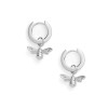 Olivia Burton Silver Lucky Bee Huggie Hoop Earrings OBJAME32N