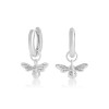 Olivia Burton Silver Lucky Bee Huggie Hoop Earrings OBJAME32N