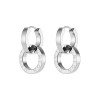 Olivia Burton Classic Honeycomb Toggle Silver Tone Hoop Earrings 24100274