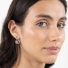 BOSS Divine Silver Tone Stainless Steel Double B Hoop Earrings 1580820