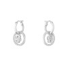 BOSS Divine Silver Tone Stainless Steel Double B Hoop Earrings 1580820