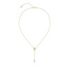 BOSS Mirelle Gold-Tone Steel Double B Monogram Pearl Drop Necklace 1580838