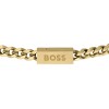 BOSS Mens Yellow Gold 19cm Curb Bracelet 1580172M