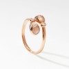 Fabergé Heritage Rose Gold Diamond & Pink Guilloché Enamel Crossover Ring 2