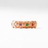 Fabergé Treillage Brushed Rose Gold & Multicoloured Gemstone Set Ring 3