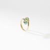 Fabergé Heritage Yellow Gold Turquoise Guilloché Enamel Crossover Ring 1137RG2108