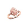 Fabergé Heritage Rose Gold Pink Guilloché Enamel Egg Ring 1298RG2330