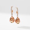 Fabergé Treillage Brushed Rose Gold Diamond & Multi-Coloured Gemstone Egg Drop Earrings 3