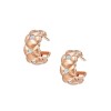 Fabergé Treillage Brushed Rose Gold Diamond Huggie Hoop Earrings 1716EA3131