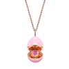 Fabergé Essence Rose Gold Locket with Pink Lacquer and Heart Shaped Pink Sapphire Surprise Pendant Necklace 1246FP2855 2