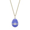Fabergé Essence Yellow Gold Locket with Blue Lacquer and Heart Shaped Blue Sapphire Surprise Pendant 1246FP2854 2