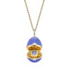 Fabergé Essence Yellow Gold Locket with Blue Lacquer and Heart Shaped Blue Sapphire Surprise Pendant 1246FP2854 1