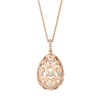 Fabergé Imperial Impératrice Rose Gold Diamond Egg Pendant Necklace 159FP896 2