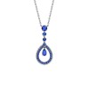 Faberg&eacute; Colours of Love White Gold Sapphire Fluted Teardrop Pendant 1766PE3140/5