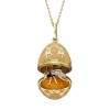 Fabergé Heritage 18ct Yellow Gold Diamond and Yellow Guilloché Enamel Bee Surprise Locket 1540FP3543