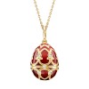 Fabergé Heritage Yellow Gold Diamond and Red Guilloché Enamel Coronation Crown Surprise Locket 1151FP3528