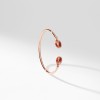 Fabergé Heritage Rose Gold Red Guilloché Enamel Open Set Bangle 1098BT1989