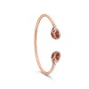 Fabergé Heritage Rose Gold Red Guilloché Enamel Open Set Bangle 1098BT1989