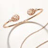 Fabergé Treillage Brushed Rose Gold & Diamond Open Set Bangle 1070BT2019
