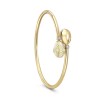 Fabergé Heritage Yellow Gold Diamond & White Guilloché Enamel Crossover Bangle 1058BT2017/21