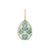 Faberg&eacute; Heritage Yellow Gold Diamond & Turquoise Guilloch&eacute; Enamel Egg Charm 701EC1357