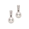 Mikimoto Akoya Morning Dew 8mm Pearl and Diamond Earrings PEL 642D W